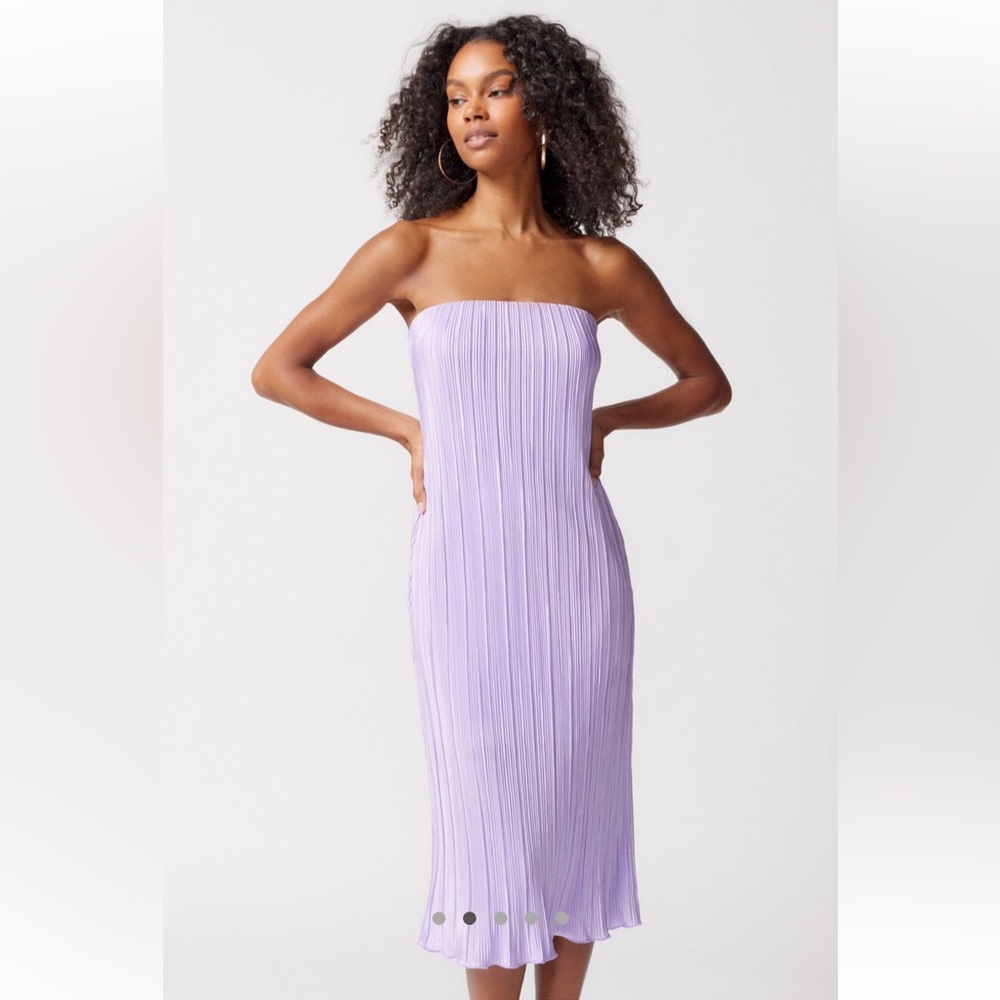 Urban Outfitters Brittany Textured Strapless Midi Dress